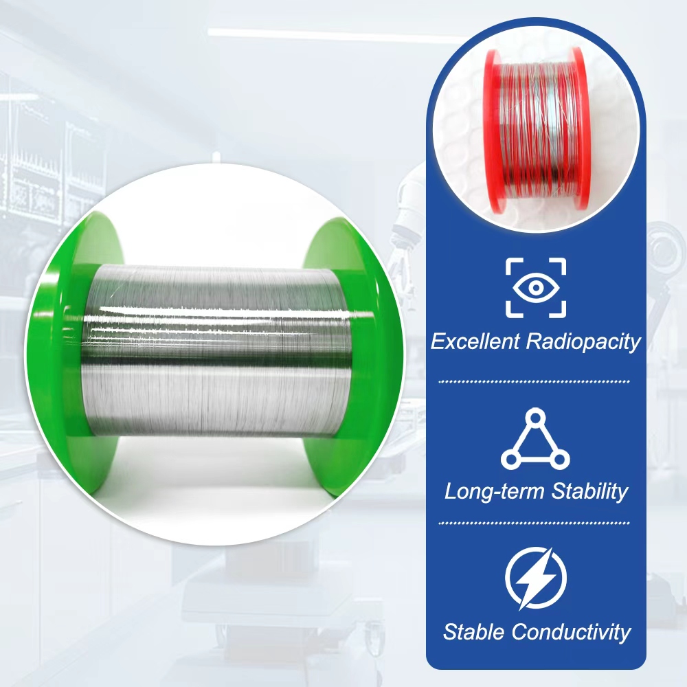 High Conductivity Platinum Iridium Medical Wire for Neurostimulation Electrodes