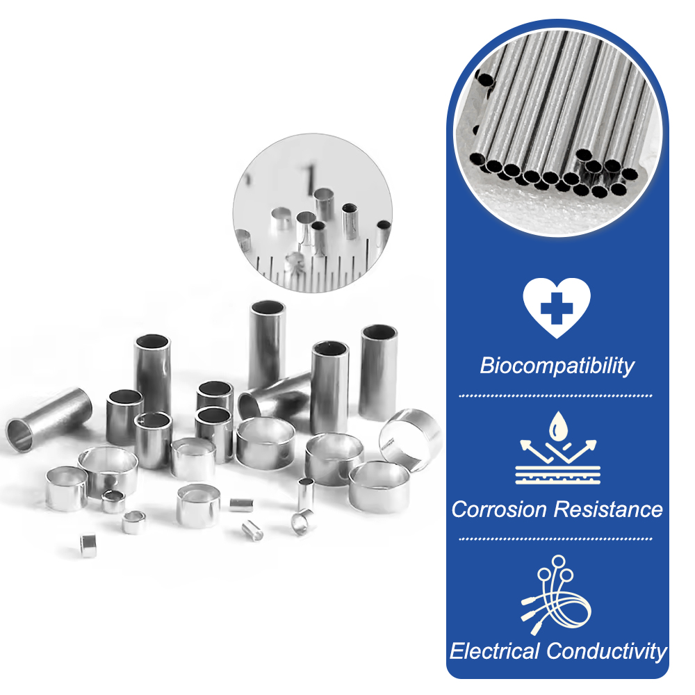 Premium Platinum Iridium Pt-Ir Capillary Tubing for Catheter Marker Bands & Stents