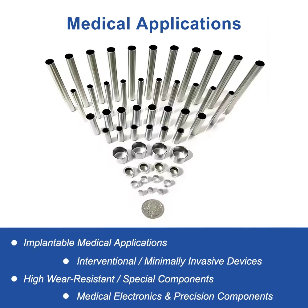 Premium Platinum Iridium Pt-Ir Capillary Tubing for Catheter Marker Bands & Stents