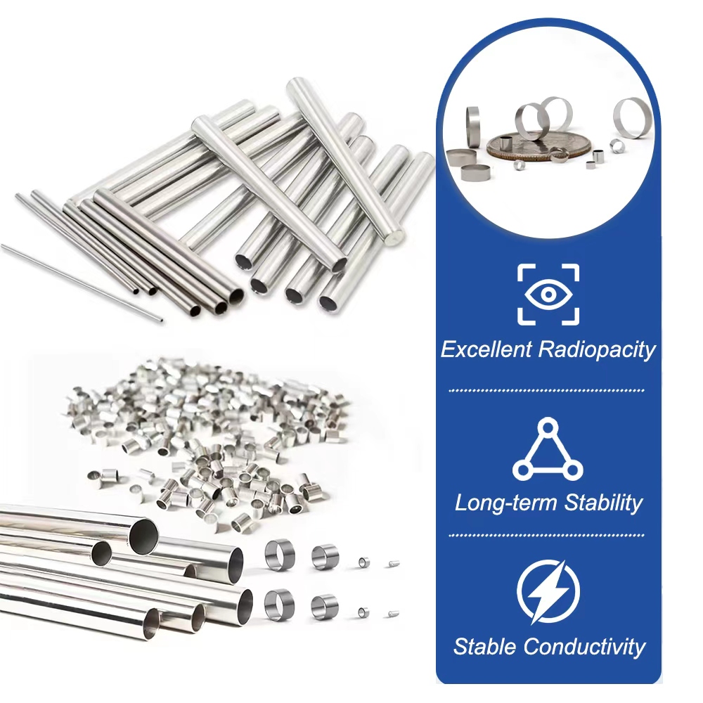 Premium Platinum Iridium Pt-Ir Capillary Tubing for Catheter Marker Bands & Stents